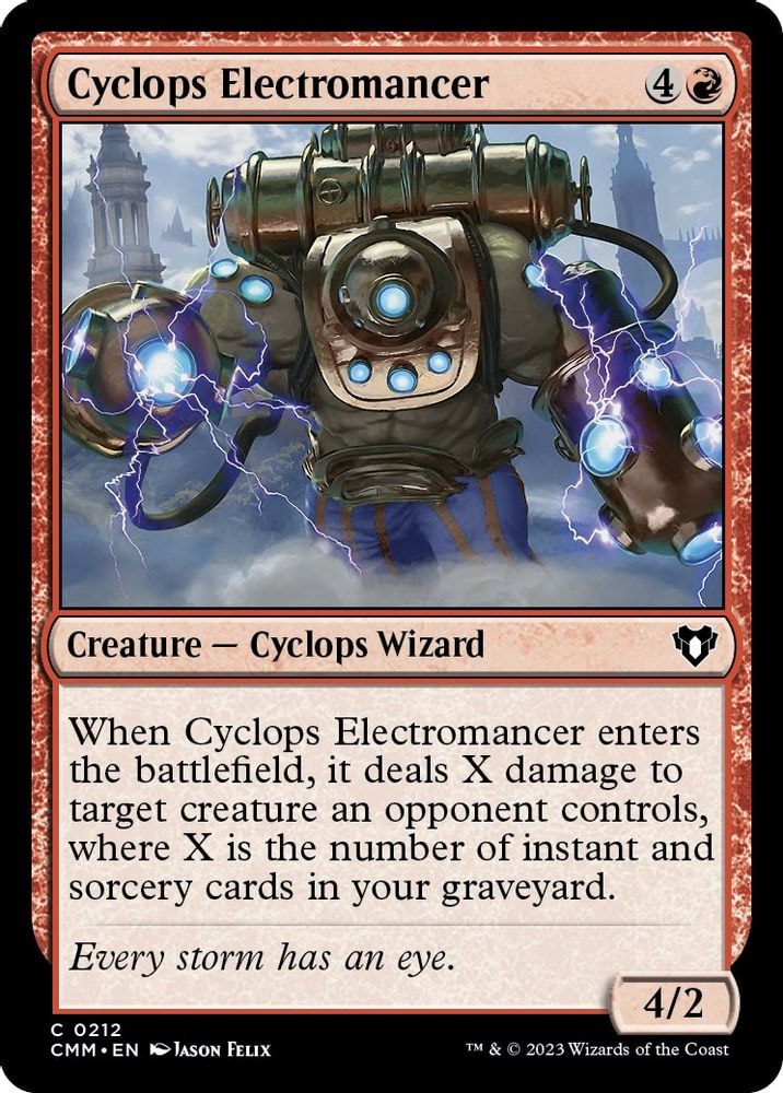 2023 Magic: The Gathering: Commander Masters (CMM) - Cyclops Electromancer (#212, Common) (, Near Mint)