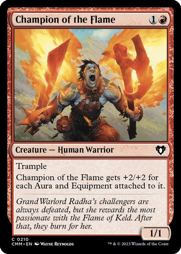 2023 Magic: The Gathering: Commander Masters (CMM) - Champion of the Flame (#210, Common) (, Near Mint)