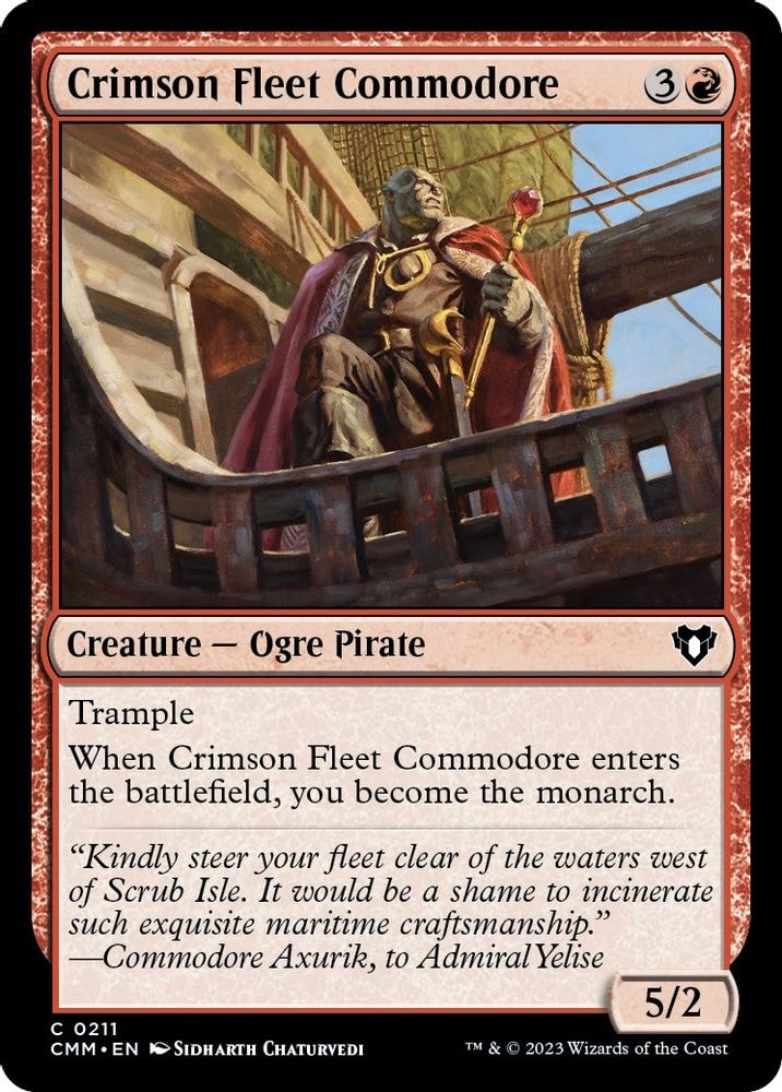 2023 Magic: The Gathering: Commander Masters (CMM) - Crimson Fleet Commodore (#211, Common) (, Near Mint)