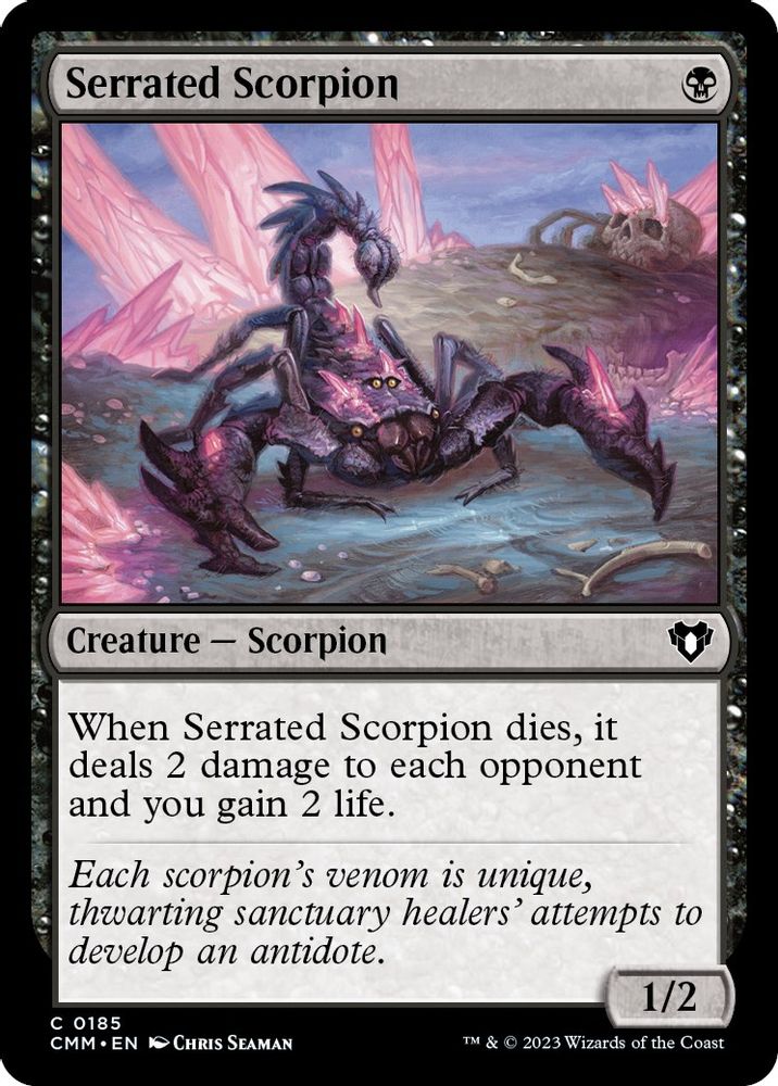 2023 Magic: The Gathering: Commander Masters (CMM) - Serrated Scorpion (#185, Common) (, Near Mint)