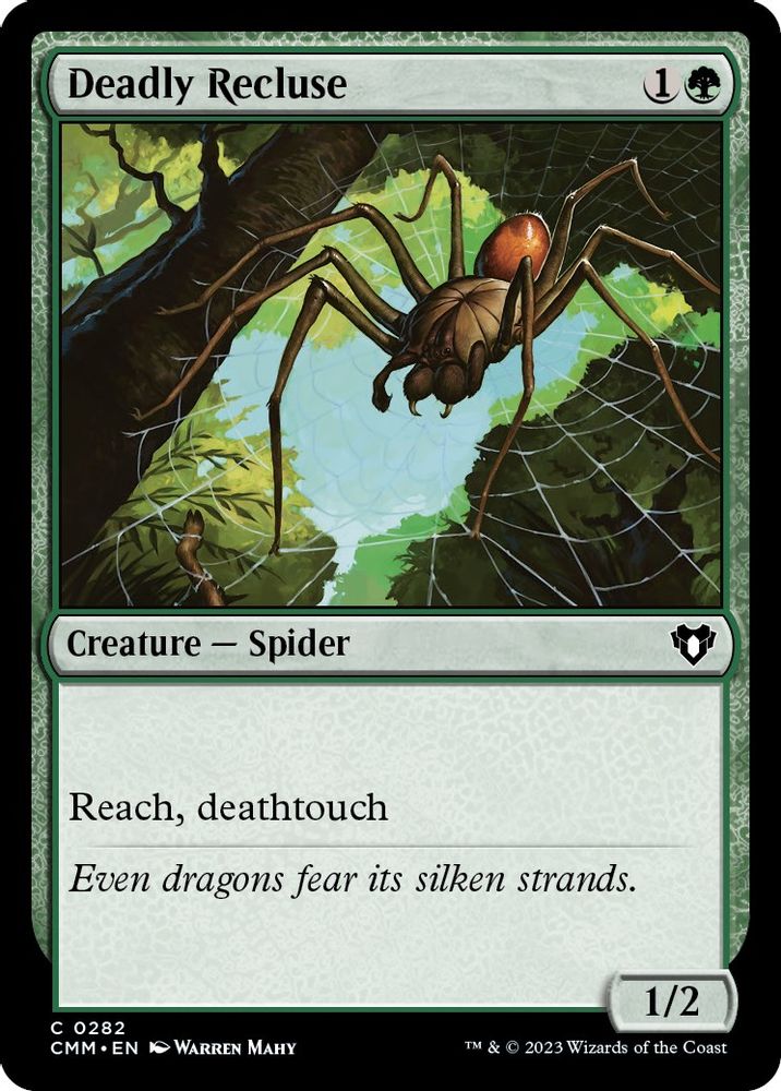 2023 Magic: The Gathering: Commander Masters (CMM) - Deadly Recluse (#282, Common) (, Near Mint)