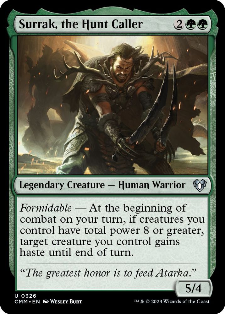 2023 Magic: The Gathering: Commander Masters (CMM) - Surrak the Hunt Caller (#326, Uncommon) (, Near Mint)