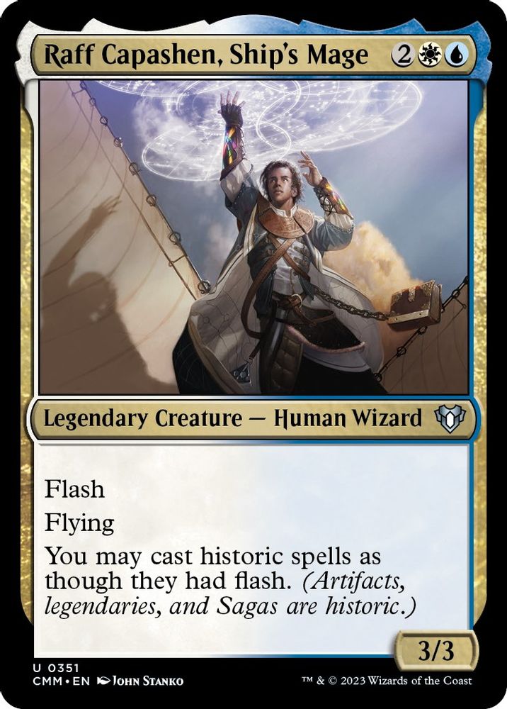 2023 Magic: The Gathering: Commander Masters (CMM) - Raff Capashen Ships Mage (#351, Uncommon) (, Near Mint)