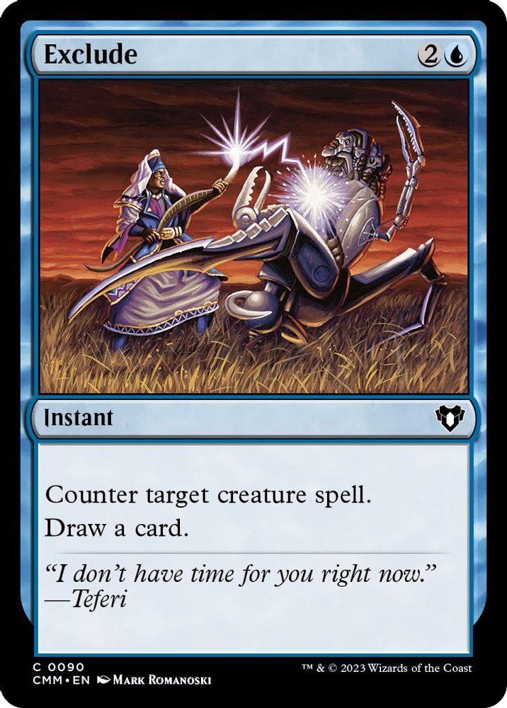 2023 Magic: The Gathering: Commander Masters (CMM) - Exclude (#90, Common) (, Near Mint)