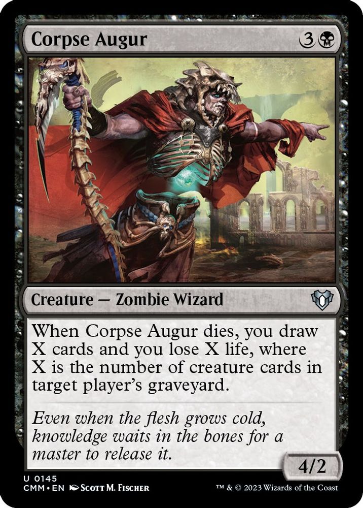 2023 Magic: The Gathering: Commander Masters (CMM) - Corpse Augur (#145, Uncommon) (, Near Mint)