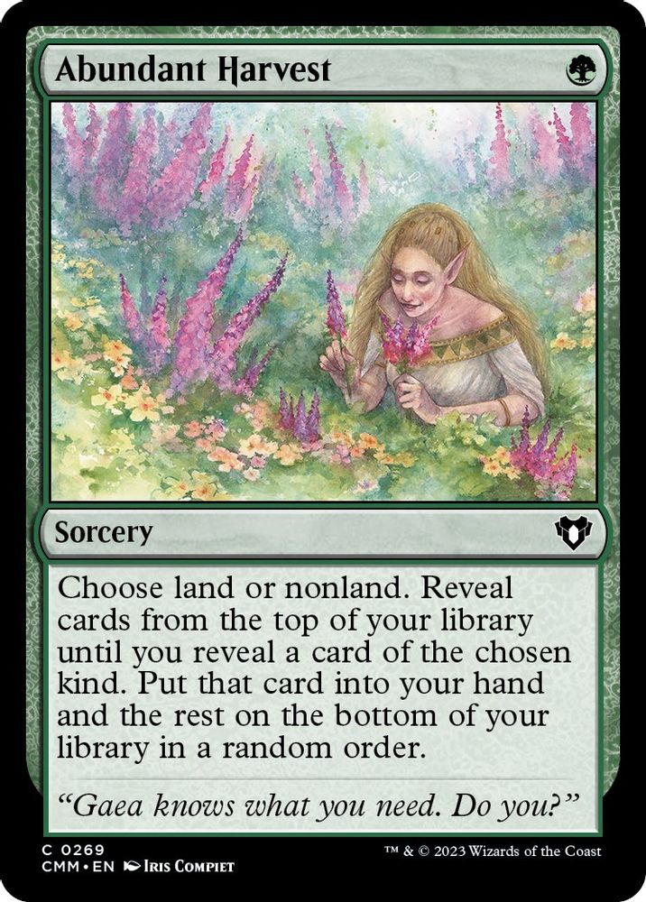 2023 Magic: The Gathering: Commander Masters (CMM) - Abundant Harvest (#269, Common) (, Near Mint)