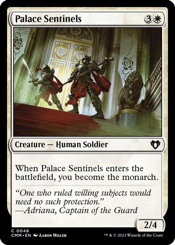 2023 Magic: The Gathering: Commander Masters (CMM) - Palace Sentinels (#48, Common) (, Near Mint)