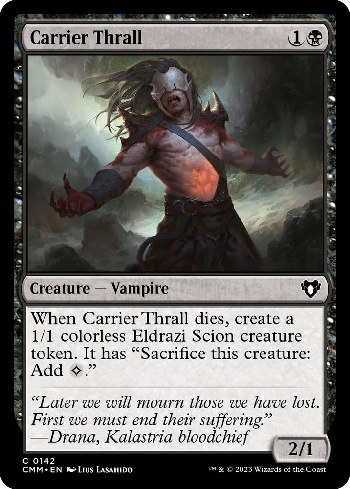 2023 Magic: The Gathering: Commander Masters (CMM) - Carrier Thrall (#142, Common) (, Near Mint)