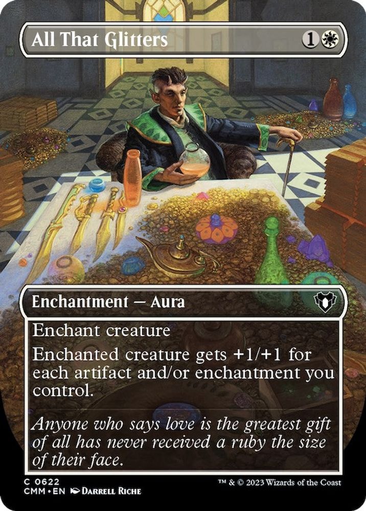 2023 Magic: The Gathering: Commander Masters (CMM) - All That Glitters Borderless (#622, Common) (, Near Mint)
