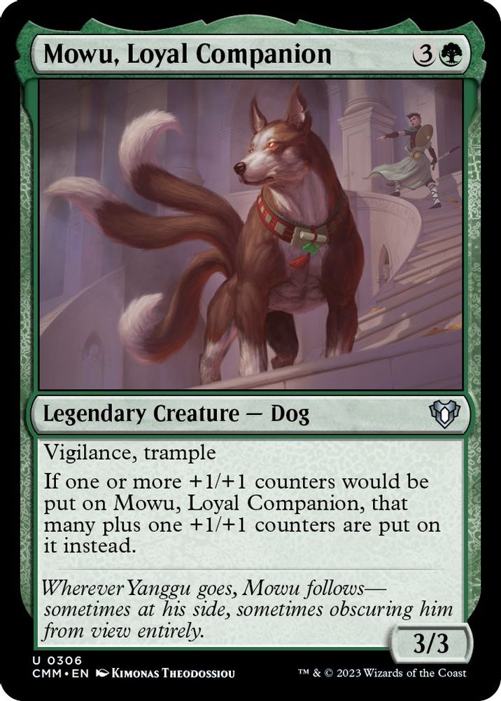 2023 Magic: The Gathering: Commander Masters (CMM) - Mowu Loyal Companion (#306, Uncommon) (, Near Mint)