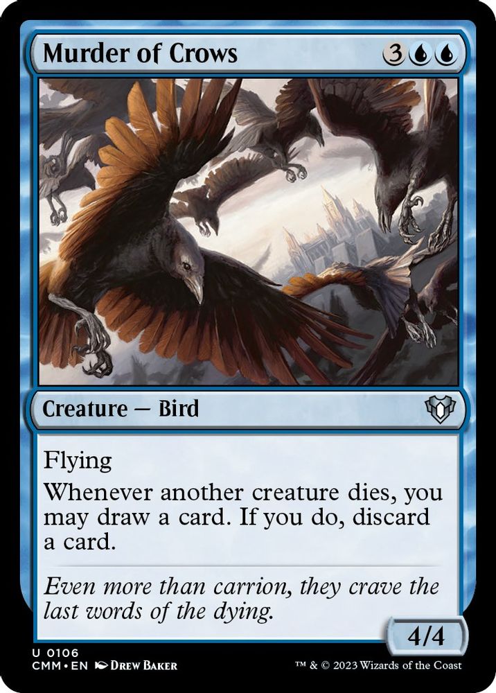 2023 Magic: The Gathering: Commander Masters (CMM) - Murder of Crows (#106, Uncommon) (, Near Mint)