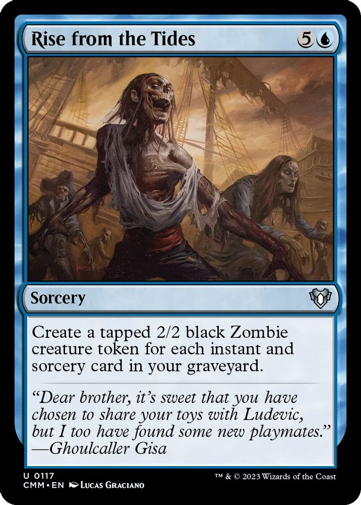 2023 Magic: The Gathering: Commander Masters (CMM) - Rise from the Tides (#117, Uncommon) (, Near Mint)