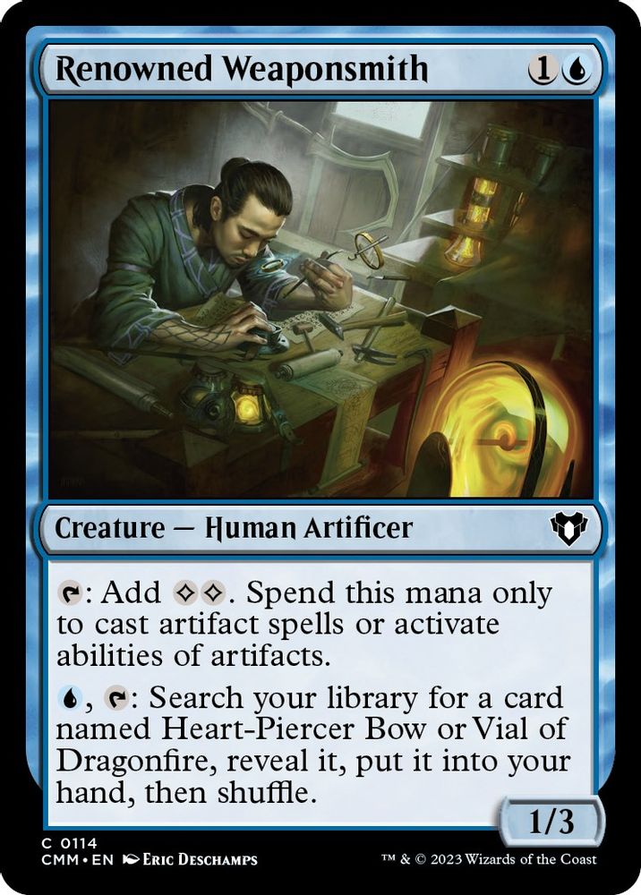 2023 Magic: The Gathering: Commander Masters (CMM) - Renowned Weaponsmith (#114, Common) (, Near Mint)