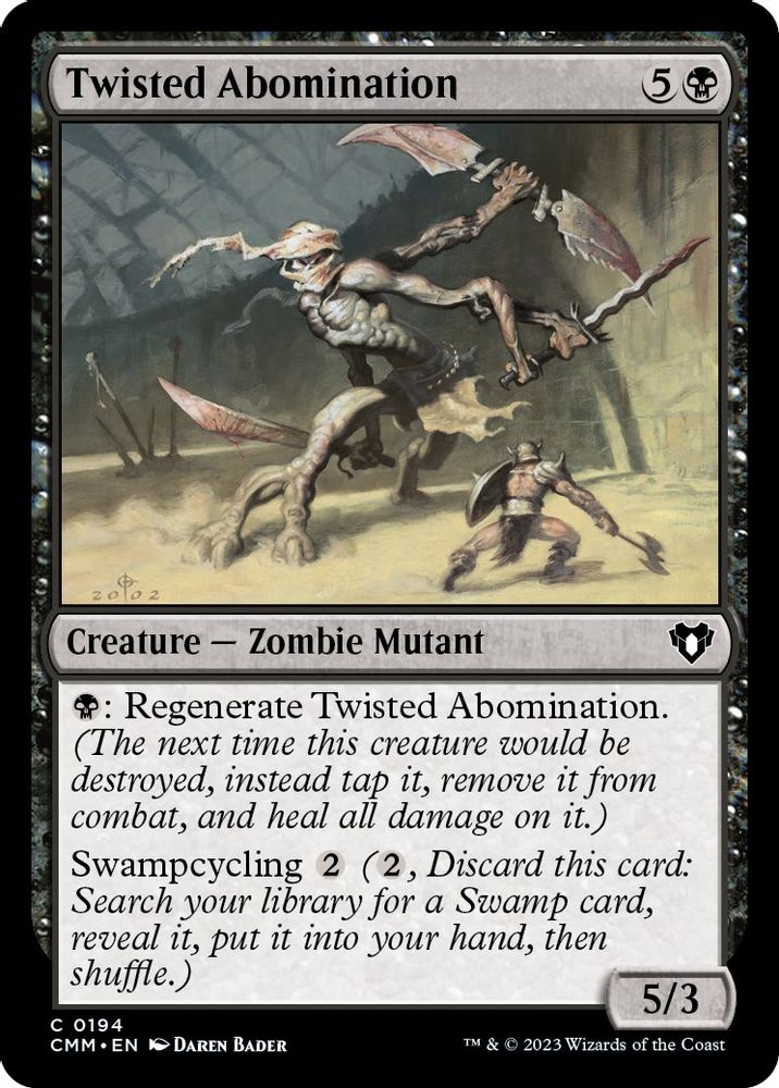 2023 Magic: The Gathering: Commander Masters (CMM) - Twisted Abomination (#194, Common) (, Near Mint)