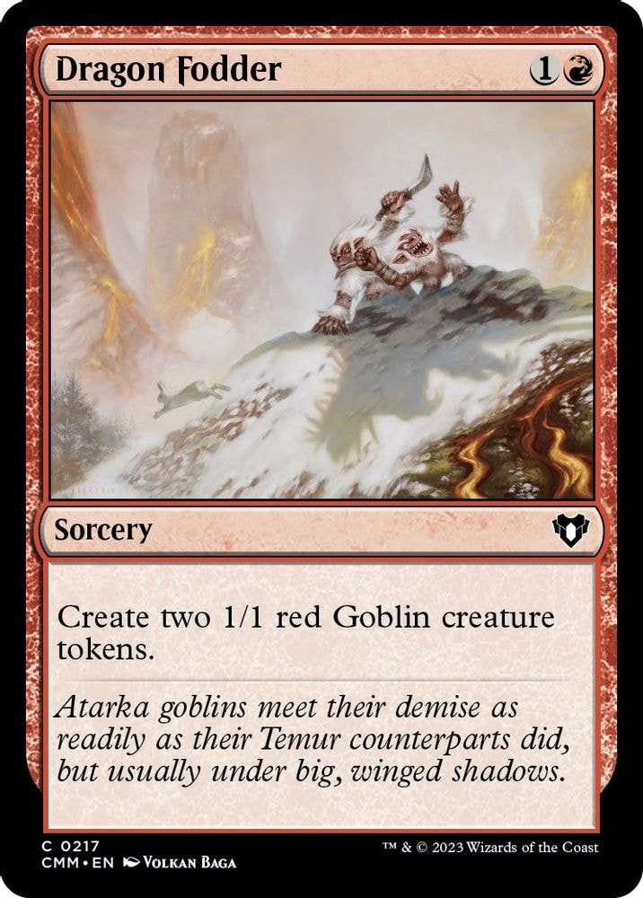 2023 Magic: The Gathering: Commander Masters (CMM) - Dragon Fodder (#217, Common) (, Near Mint)