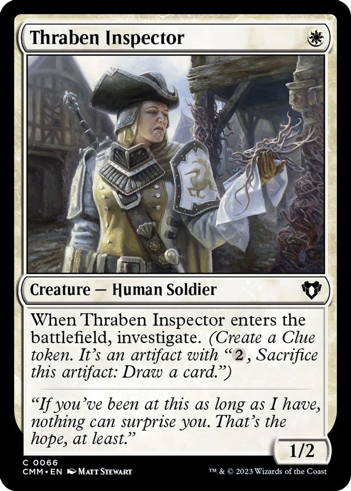 2023 Magic: The Gathering: Commander Masters (CMM) - Thraben Inspector (#66, Common) (, Near Mint)