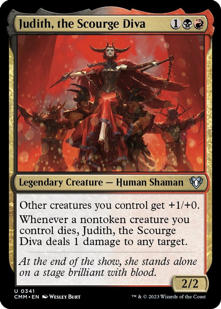 2023 Magic: The Gathering: Commander Masters (CMM) - Judith the Scourge Diva (#341, Uncommon) (, Near Mint)