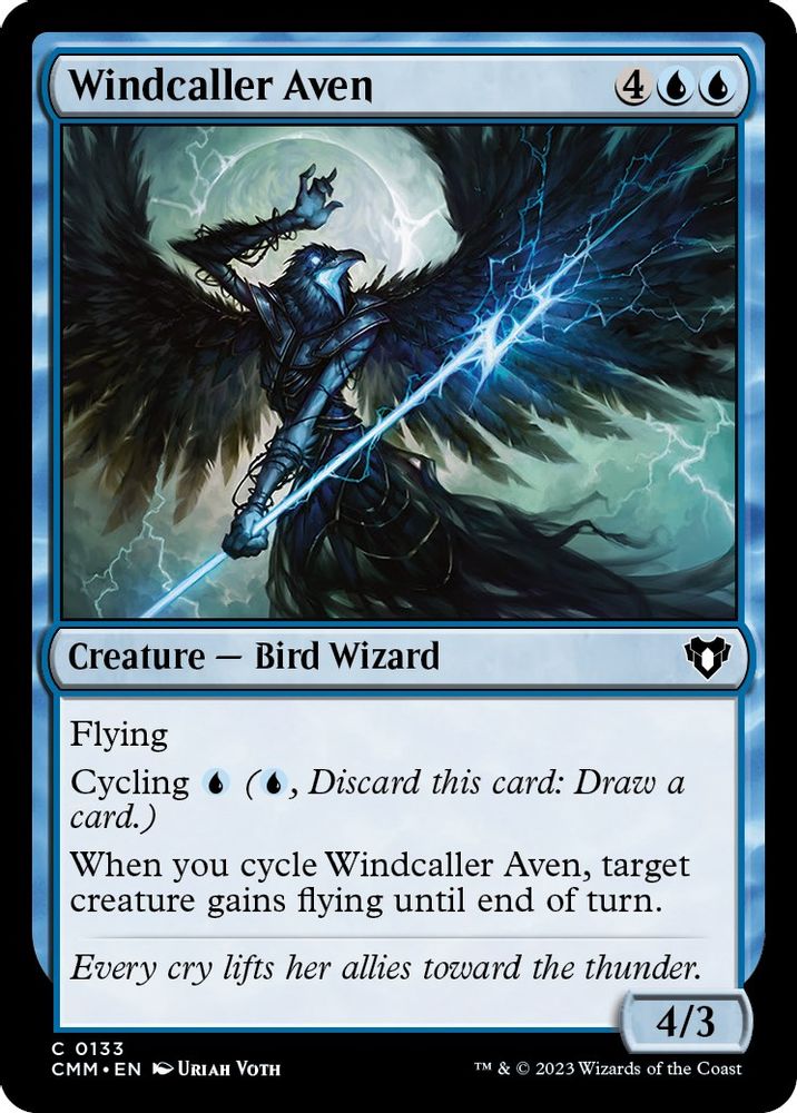 2023 Magic: The Gathering: Commander Masters (CMM) - Windcaller Aven (#133, Common) (, Near Mint)