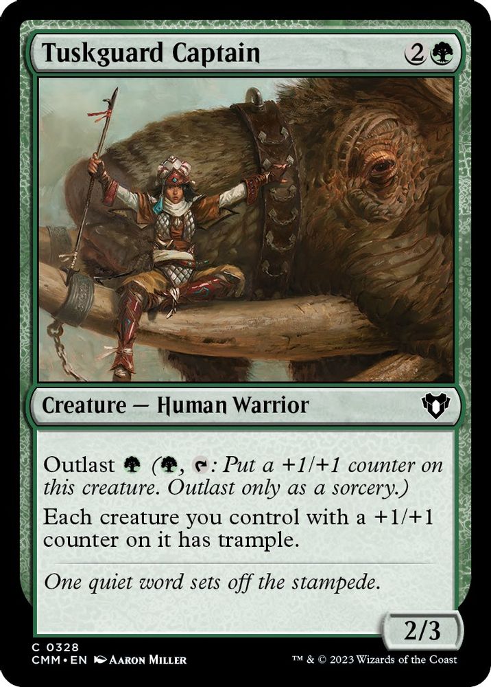 2023 Magic: The Gathering: Commander Masters (CMM) - Tuskguard Captain (#328, Common) (, Near Mint)
