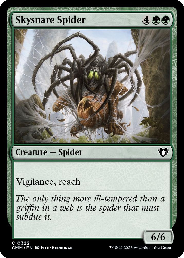 2023 Magic: The Gathering: Commander Masters (CMM) - Skysnare Spider (#322, Common) (, Near Mint)