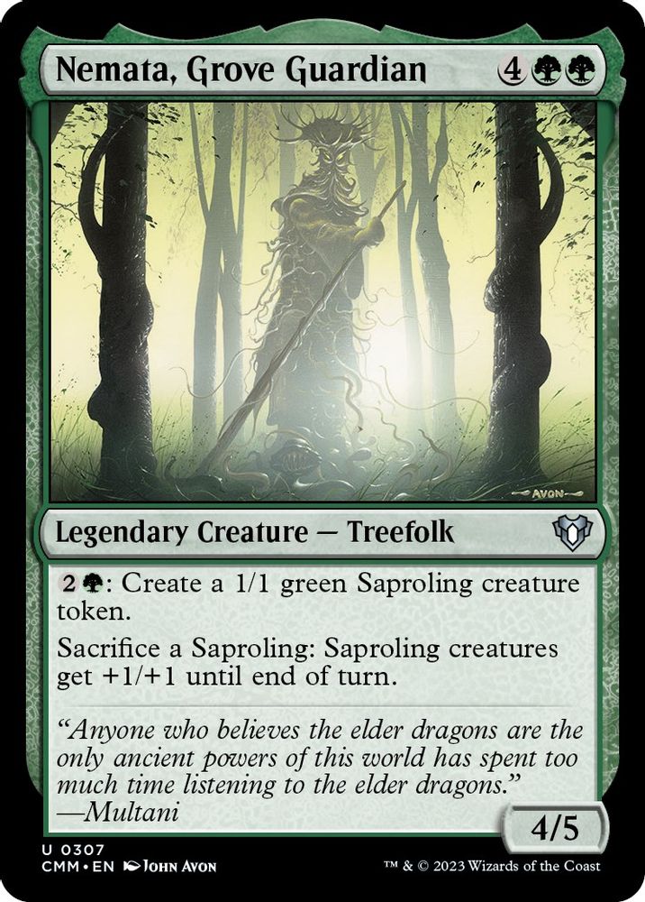 2023 Magic: The Gathering: Commander Masters (CMM) - Nemata Grove Guardian (#307, Uncommon) (, Near Mint)