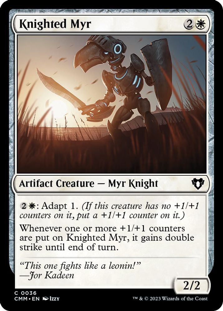 2023 Magic: The Gathering: Commander Masters (CMM) - Knighted Myr (#36, Common) (, Near Mint)