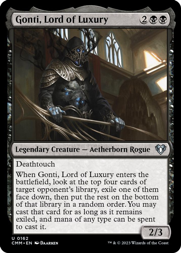 2023 Magic: The Gathering: Commander Masters (CMM) - Gonti Lord of Luxury (#162, Uncommon) (, Near Mint)