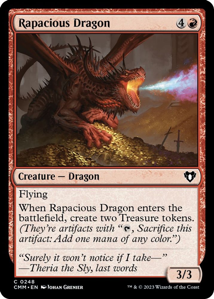 2023 Magic: The Gathering: Commander Masters (CMM) - Rapacious Dragon (#248, Common)