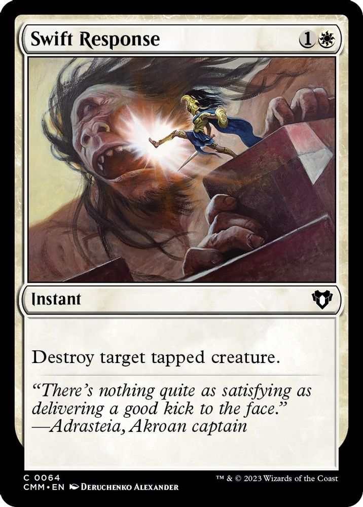 2023 Magic: The Gathering: Commander Masters (CMM) - Swift Response (#64, Common) (, Near Mint)
