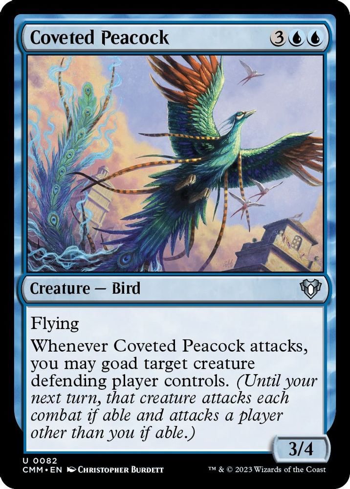 2023 Magic: The Gathering: Commander Masters (CMM) - Coveted Peacock (#82, Uncommon) (, Near Mint)