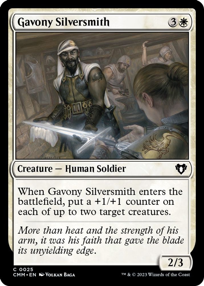 2023 Magic: The Gathering: Commander Masters (CMM) - Gavony Silversmith (#25, Common) (, Near Mint)