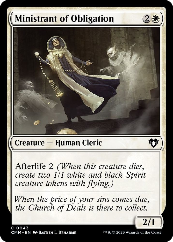 2023 Magic: The Gathering: Commander Masters (CMM) - Ministrant of Obligation (#43, Common) (, Near Mint)