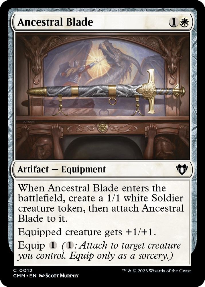 2023 Magic: The Gathering: Commander Masters (CMM) - Ancestral Blade (#12, Common) (, Near Mint)