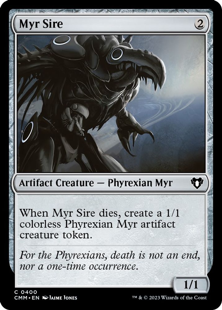 2023 Magic: The Gathering: Commander Masters (CMM) - Myr Sire (#400, Common) (, Near Mint)