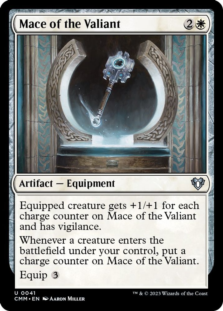 2023 Magic: The Gathering: Commander Masters (CMM) - Mace of the Valiant (#41, Uncommon) (, Near Mint)