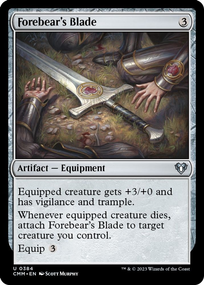 2023 Magic: The Gathering: Commander Masters (CMM) - Forebears Blade (#384, Uncommon) (, Near Mint)