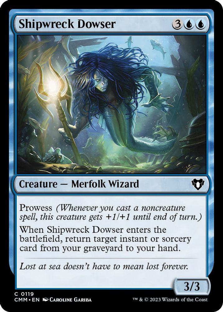 2023 Magic: The Gathering: Commander Masters (CMM) - Shipwreck Dowser (#119, Common) (, Near Mint)