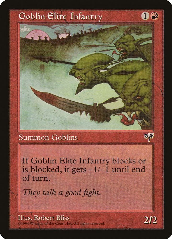 1996 Magic: The Gathering: Mirage (MIR) - Goblin Elite Infantry (#177, Common) (, Near Mint)