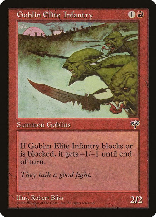 1996 Magic: The Gathering: Mirage (MIR) - Goblin Elite Infantry (#177, Common) (, Near Mint)