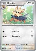 2023 Pokemon: SV03: Obsidian Flames (OBF) - Herdier (#171/197, Common) (, Near Mint)