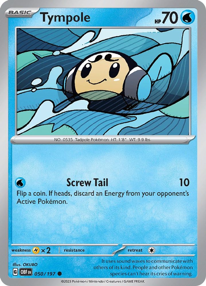 2023 Pokemon: SV03: Obsidian Flames (OBF) - Tympole (#050/197, Common) (, Near Mint)