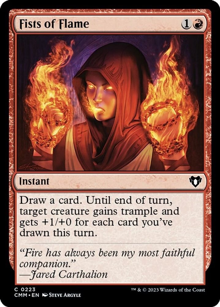 2023 Magic: The Gathering: Commander Masters (CMM) - Fists of Flame (#223, Common) (, Near Mint)