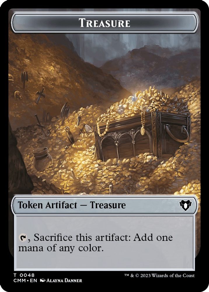 2023 Magic: The Gathering: Commander Masters (CMM) - Treasure Assassin Double Sided Token (#48 // 14, T) (, Near Mint)