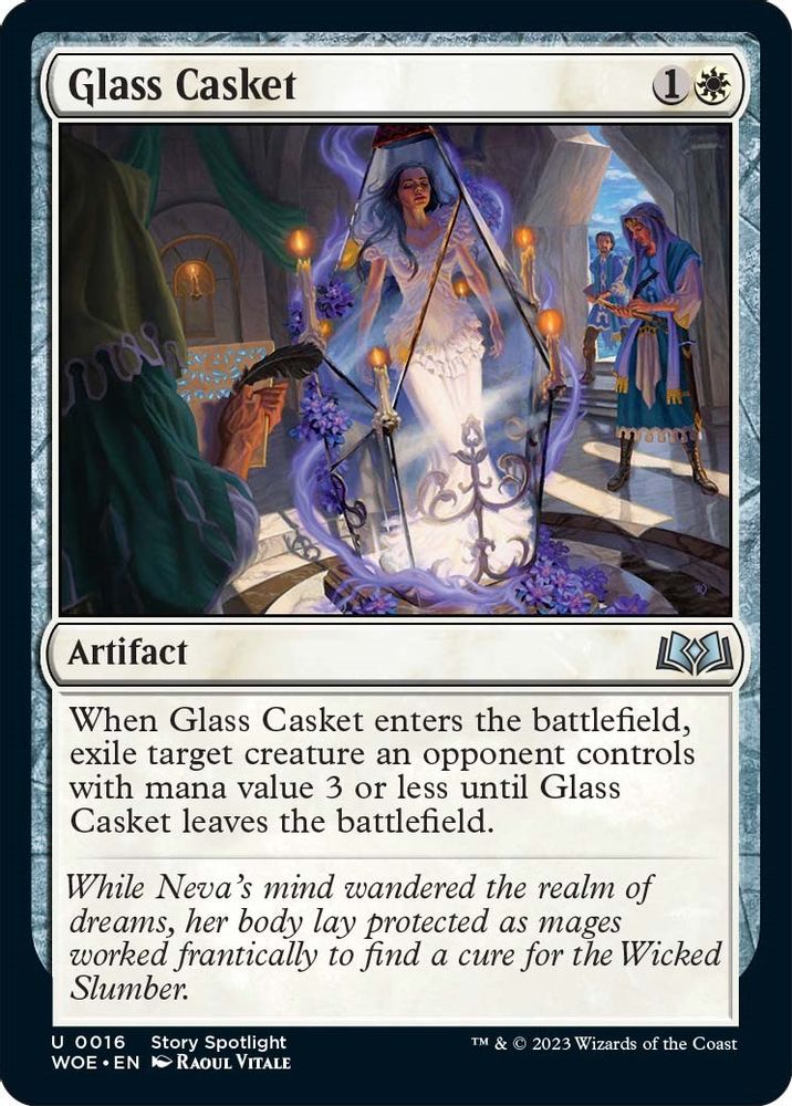 2023 Magic: The Gathering: Wilds of Eldraine (WOE) - Glass Casket (#16, Uncommon)