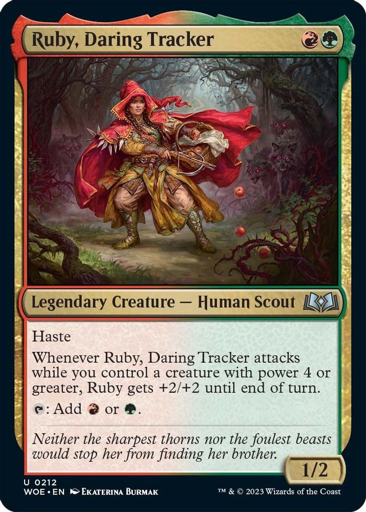 2023 Magic: The Gathering: Wilds of Eldraine (WOE) - Ruby Daring Tracker (#212, Uncommon) (, Near Mint)