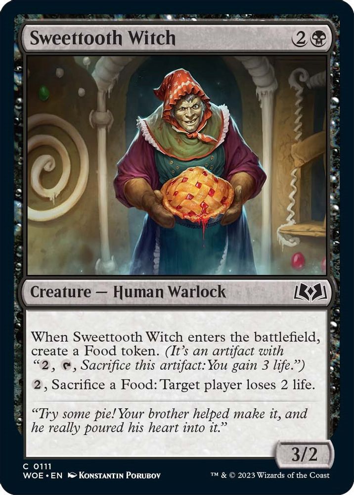 2023 Magic: The Gathering: Wilds of Eldraine (WOE) - Sweettooth Witch (#111, Common)