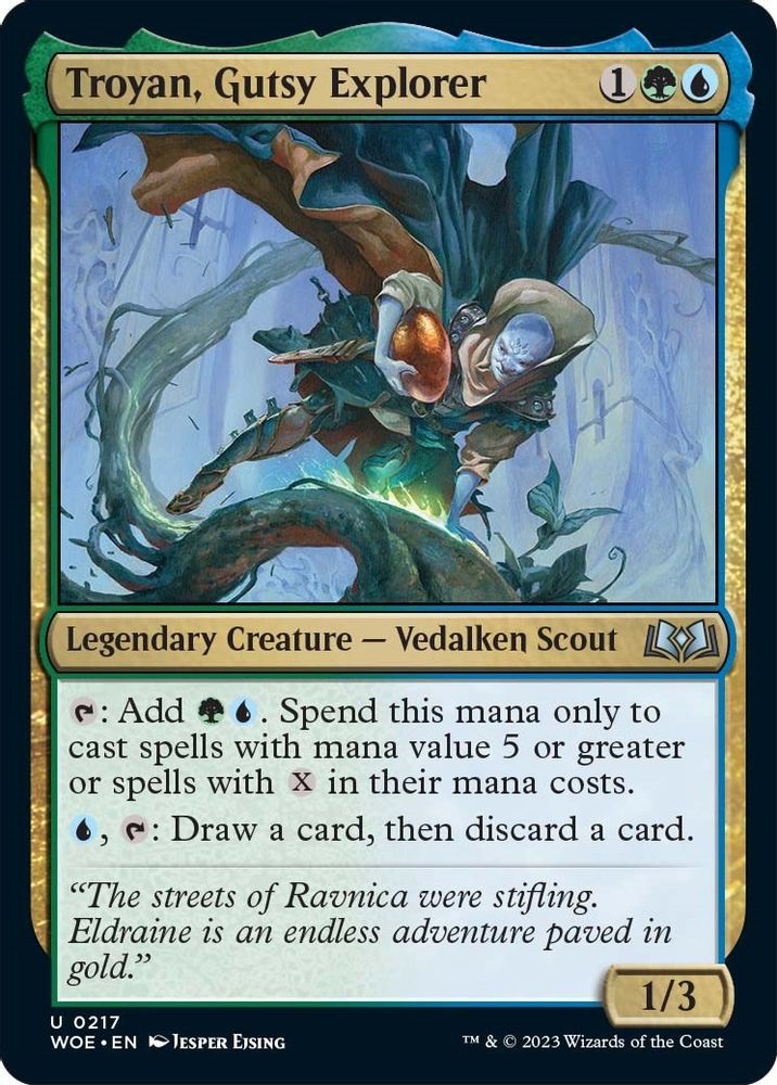 2023 Magic: The Gathering: Wilds of Eldraine (WOE) - Troyan Gutsy Explorer (#217, Uncommon) (, Near Mint)