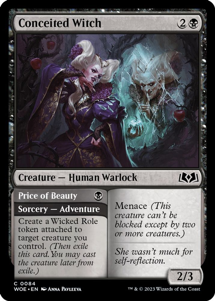 2023 Magic: The Gathering: Wilds of Eldraine (WOE) - Conceited Witch (#84, Common) (, Near Mint)