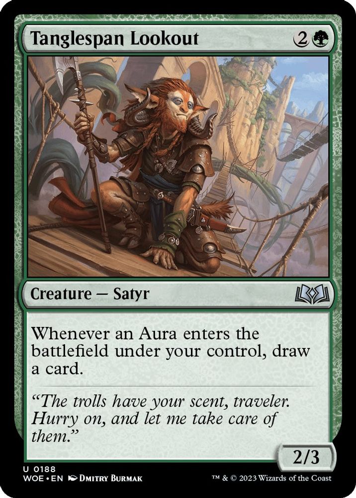 2023 Magic: The Gathering: Wilds of Eldraine (WOE) - Tanglespan Lookout (#188, Uncommon)