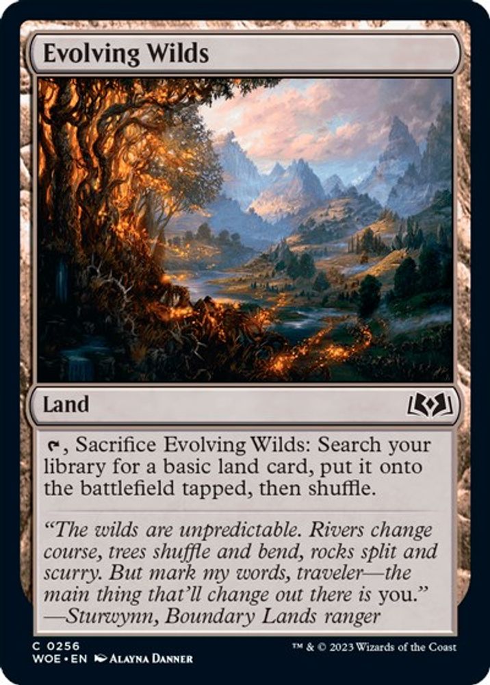 2023 Magic: The Gathering: Wilds of Eldraine (WOE) - Evolving Wilds (#256, Common) (, Near Mint)